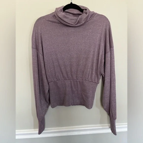 FREE PEOPLE Glam Turtleneck Top in Lavender Haze - Picture 5 of 10